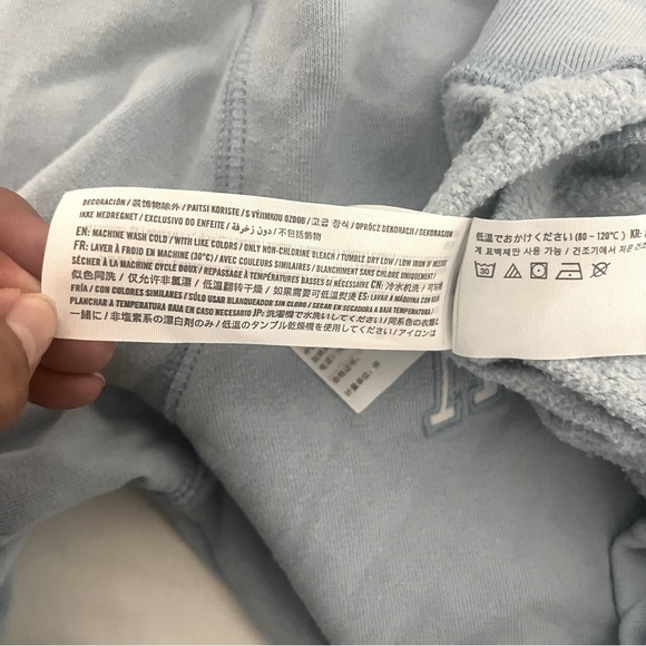 Abercrombie Kids Graphic Unisex Size (13/14) Sweatshirt with Hoodie Blue - Picture 9 of 12